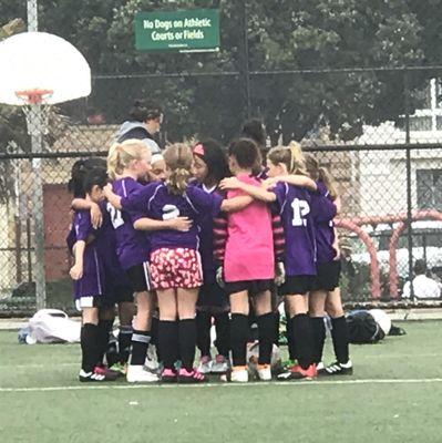 GU pre-game huddle