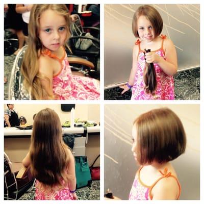 You can donate your hair to help children who are suffering from hair loss and get a cute back to school cut--Cut and Style b...