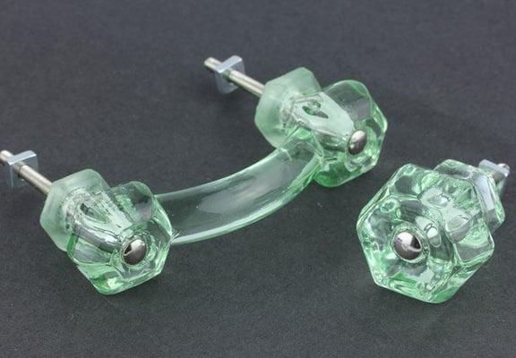 Coke Bottle Green Glass Hardware