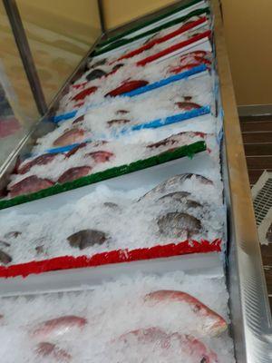 No farmed raised; you ask for fresh fish we are here to serve you. Prices are affordable. Come check us out.