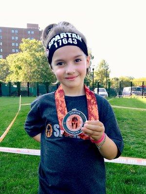 Pediatric patient completing her Spartan race!