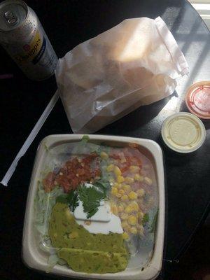 BB3. Black Bean Burrito Bowl Chips and Salsa