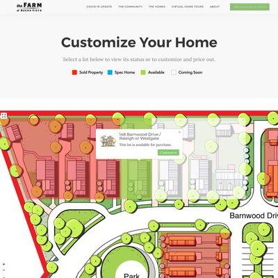 Website for Fading West's The Farm at Buena Vista