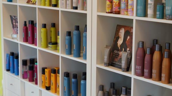 We use Goldwell, Kerasilk, Surface, Amika, Suavecito and KMS California products. Also Goldwell, Pravana and Joico color lines.