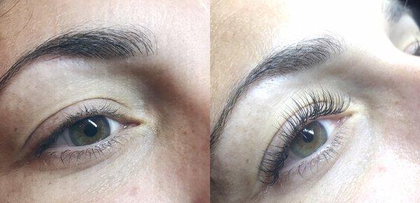 Before and after. Natural Lash full set