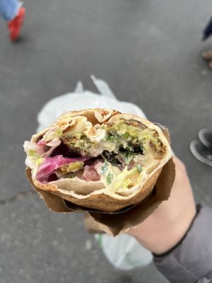 Falafel Panini w/ Syrian bread. Absolutely delicious!! Out of 20+, one if the best I've had.