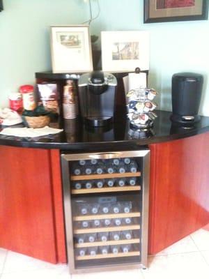 Complimentary beverage bar.. Including Keurig @ Rose City Dental