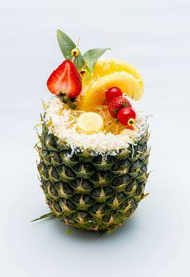 Piña colada in a pineapple!