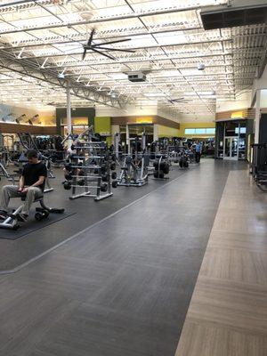 Very spacious fitness center.