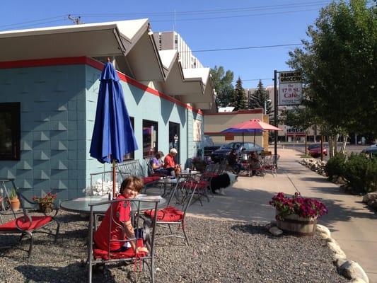 Nice outdoor patio on a beautiful summer day