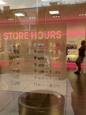 Store hours