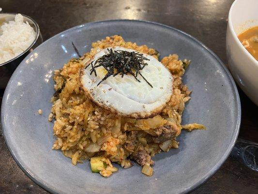 kimchi + beef fried rice