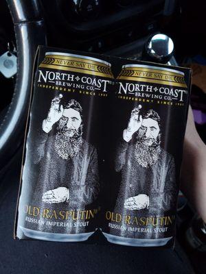 4 pack of Old Rasputin cans