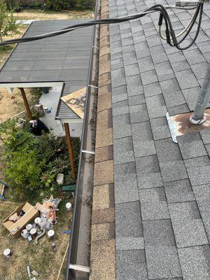 Old flashing & old roof layers