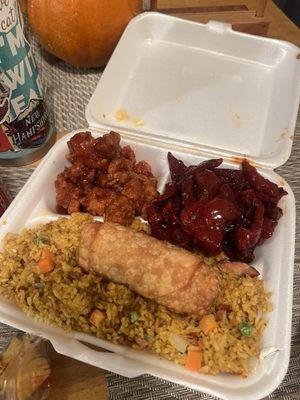 General Tso's Chicken & boneless spareribs combo