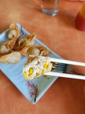 inside the fried wonton