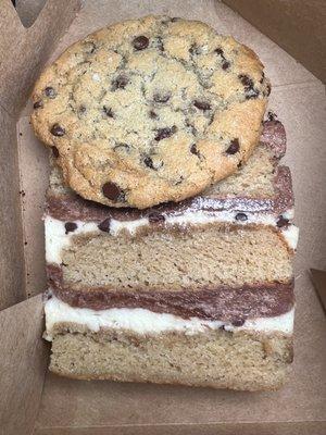 Chocolate Chip Cookie ($3.50) and Vietnamese Coffee Layer Cake ($10)