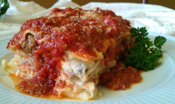 Lasagna made with fresh pasta