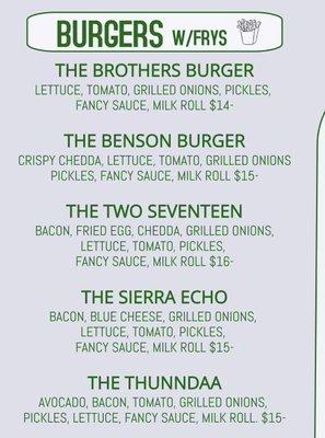 BURGER MENU