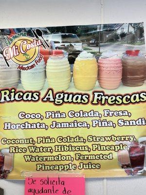 Aguas Frescas flavors