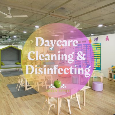 Daycare steam cleaning and disinfecting with electrostatic spraying