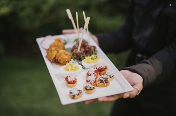 Appetizer assortment.