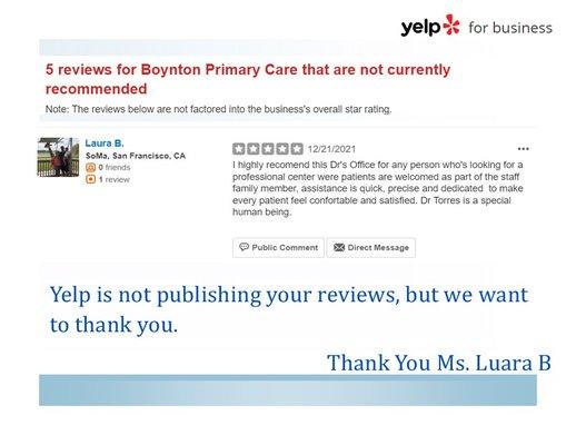 5 Start review from Patient Laura B.