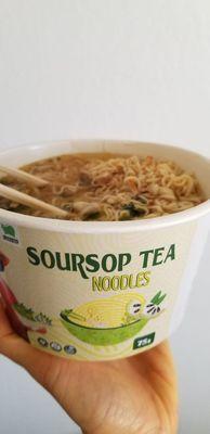 Soursop tea noodle soup anyone? $2.99. Easy quick for working day