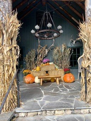 Fall Decor at the entrance