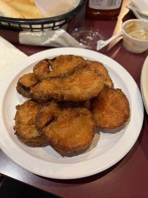 Sweet potato fries, amazing! Get the cinnamon butter to dip.