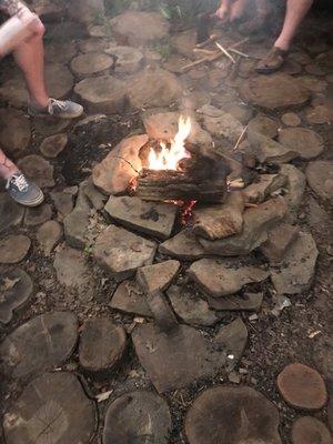 Back yard fire pit