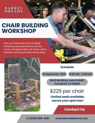 RSVP to our chair building workshop!