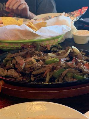 Steak fajitas after I ate it