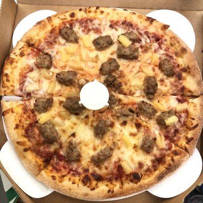 Make Your Own Medium Pizza (Italian Sausage & Pineapple)