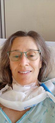 Me right after ACDF...nice to be happy and hopeful after surgery.