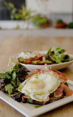 Prosciutto Toast, Avocado Toast