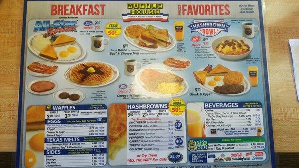 Abbreviated Breakfast Menu