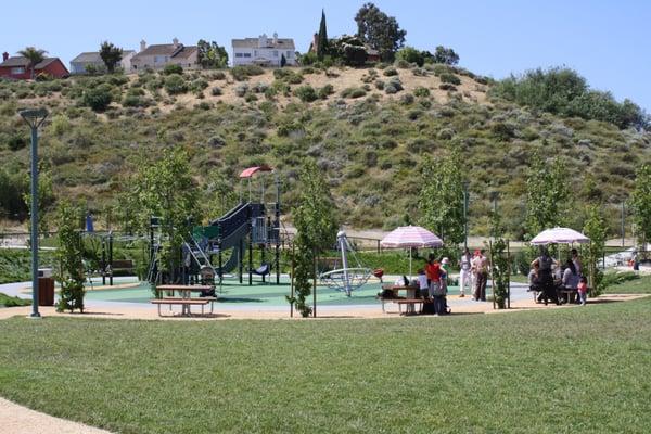 Playground, looking towards the Bluffs. June 2011