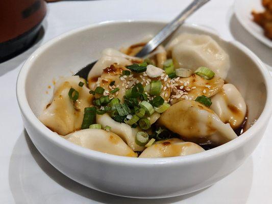 Red oil dumplings