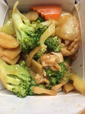 I ordered oyster sauce chicken, but this seems exactly like their chicken with vegetables dish.