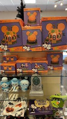 Mickey Mouse pumpkin figurines. Price ranges from $30- $55