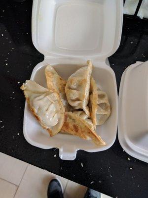 Fried dumplings.