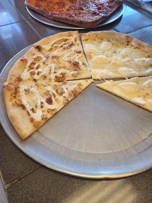 White slices, gramda pie, and chicken bacon ranch slices I had with my friends!