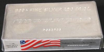 Engelhard 100oz Silver Bar