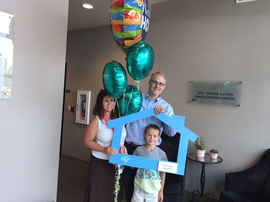 Getting their keys today! Another happy family buying a new home in Washington!