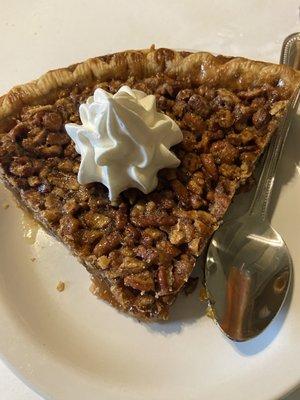 Delicious warm pecan pie