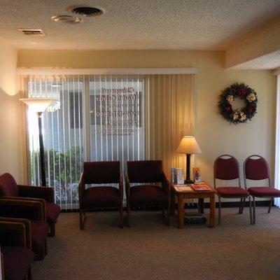 Waiting room is usually empty since there is minimal wait time for a treatment.