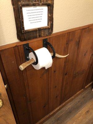 You know you are in the Wild West when you see this setup in the bathroom