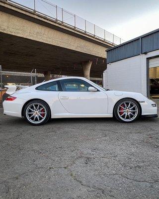 Porsche 911 received a 3 stage correction and Ceramic Pro Silver! We also replaced the faded rock chip guards with brand new ones.