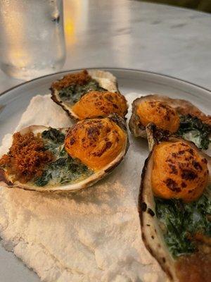 Baked oysters